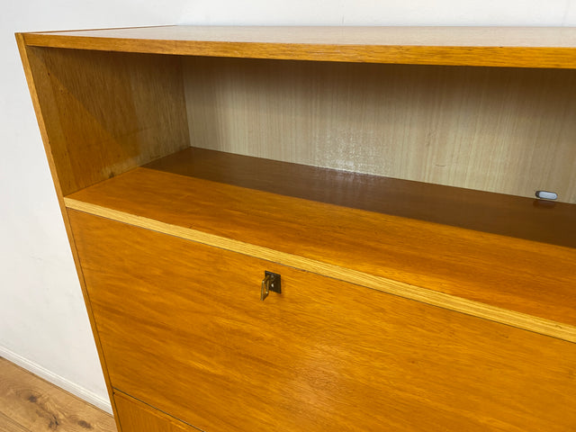 WMK Minimalistischer heller Mid-Century Schreibschrank mit stabiler Schreibplatte
