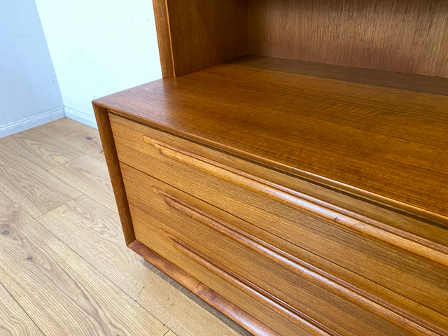 Hochwertiger Vintage Bücherschrank von Strobeck in skandinavischem Still mit Schubladen I Teakholz I Regal Bücherregal Holzregal Danish Design Mid-Century Vintage Teak I
