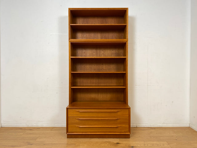 Hochwertiger Vintage Bücherschrank von Strobeck in skandinavischem Still mit Schubladen I Teakholz I Regal Bücherregal Holzregal Danish Design Mid-Century Vintage Teak I