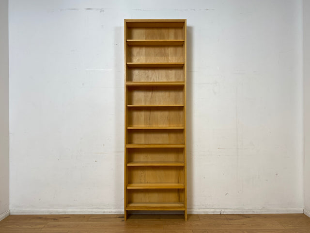 Minimalistisches und gut erhaltenes sehr hohes Mid-Century Bücherregal mit verstellbaren Regalböden I Regal Holzregal Bücherschrank Küchenregal Retro Vintage I