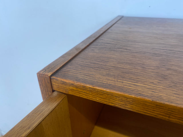 Kultiger Mid-Century Wäscheschrank Typ 602/B von Franz Ehrlich für VEB Hellerau aus 1963 in Eiche