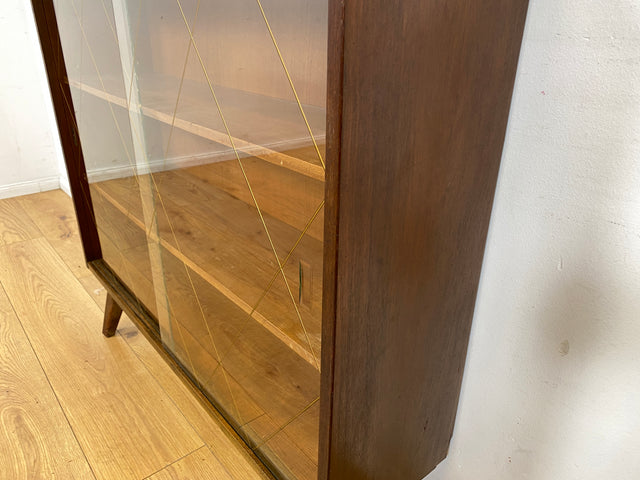 WMK I Schöne Mid-Century Vitrine mit Einlegeböden