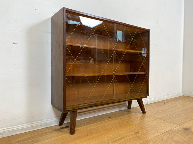 WMK I Schöne Mid-Century Vitrine mit Einlegeböden