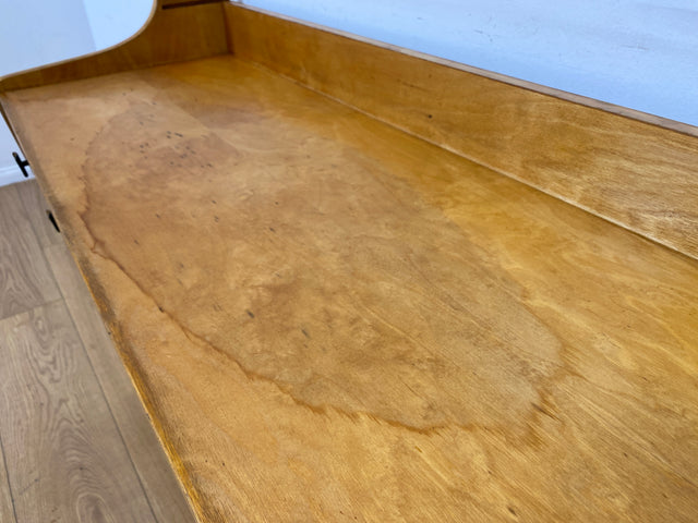 Hübscher kleiner Mid-Century Schminktisch / Schreibtisch mit Schubladen & Messinggriffen I Frisiertisch Schminkkommode Frisierkommode Kinderschreibtisch Vintage 60er DDR I