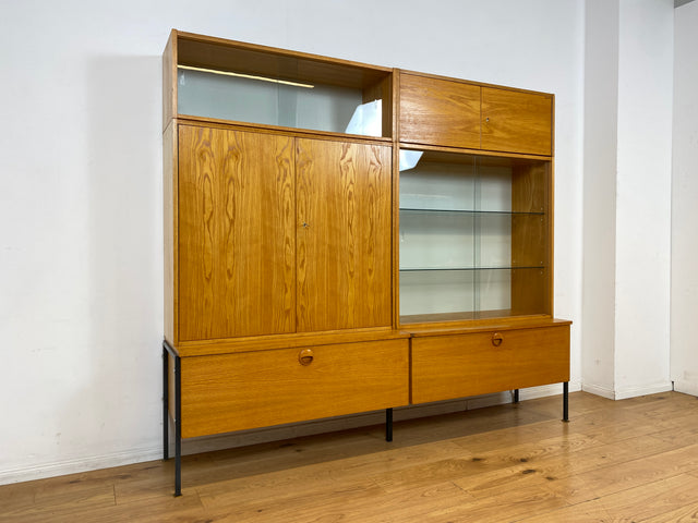 WMK I Stilvolles modulares Designer Regalsystem 430 I Joachim Nebelung I VEB Hellerau I Bücherschrank Highboard Regalwand Stringregal Wohnwand Vitrine Glasvitrine Mid-Century Vintage DDR 60er Retro I