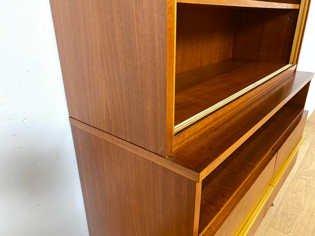 WMK I Stilvoller und gut erhaltener Mid-Century Bücherschrank aus 1965 von PGH Wohnkultur mit Schubladen