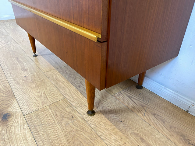 WMK I Stilvoller und gut erhaltener Mid-Century Bücherschrank aus 1965 von PGH Wohnkultur mit Schubladen