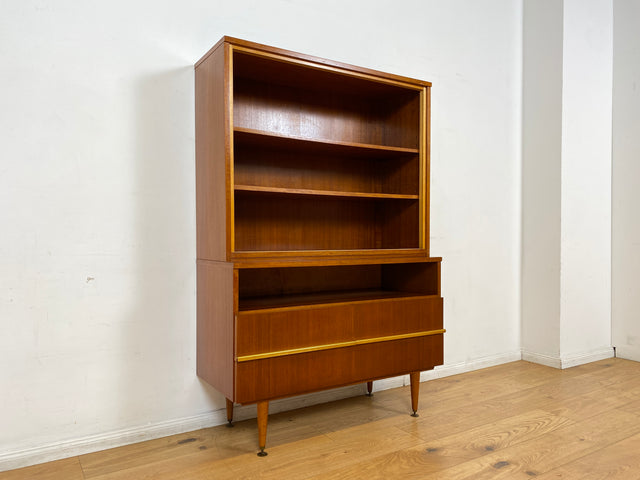 WMK I Stilvoller und gut erhaltener Mid-Century Bücherschrank aus 1965 von PGH Wohnkultur mit Schubladen