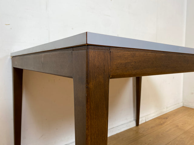Stilvoller und sehr gut erhaltener Mid-Century Esstisch mit pflegeleichter Resopal Tischplatte I Tisch Esszimmertisch Küchentisch Kitchen Dining Table Vintage Retro 60er 70er I