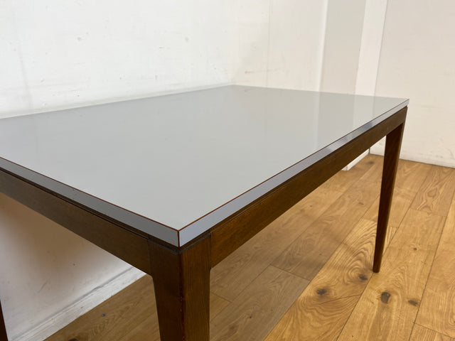 Stilvoller und sehr gut erhaltener Mid-Century Esstisch mit pflegeleichter Resopal Tischplatte I Tisch Esszimmertisch Küchentisch Kitchen Dining Table Vintage Retro 60er 70er I