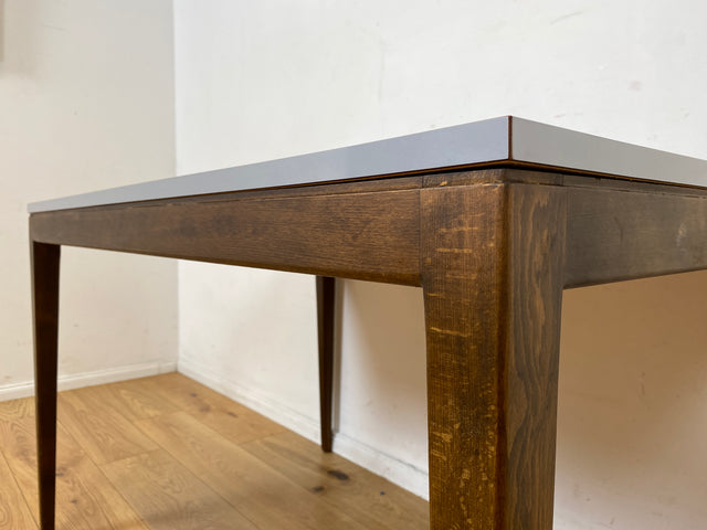 Stilvoller und sehr gut erhaltener Mid-Century Esstisch mit pflegeleichter Resopal Tischplatte I Tisch Esszimmertisch Küchentisch Kitchen Dining Table Vintage Retro 60er 70er I