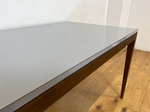 Stilvoller und sehr gut erhaltener Mid-Century Esstisch mit pflegeleichter Resopal Tischplatte I Tisch Esszimmertisch Küchentisch Kitchen Dining Table Vintage Retro 60er 70er I