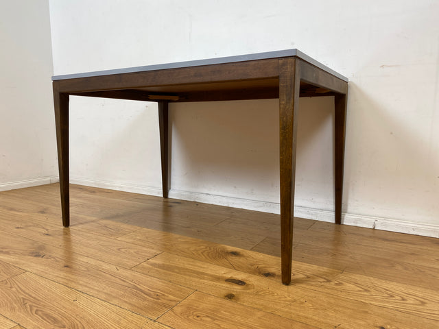 Stilvoller und sehr gut erhaltener Mid-Century Esstisch mit pflegeleichter Resopal Tischplatte I Tisch Esszimmertisch Küchentisch Kitchen Dining Table Vintage Retro 60er 70er I