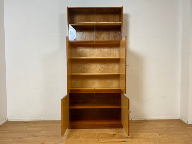 WMK I Stilvolles Mid-Century Highboard mit Vitrine und verstellbaren Regalböden I Schrank Bücherschrank Büchervitrine Bücherregal ,Kommode Sideboard Regalwand Vintage 60er I Berlin Magdeburg Essen