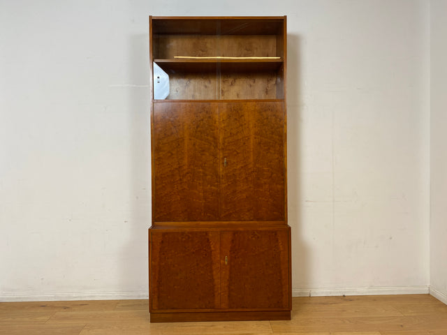 WMK I Stilvolles Mid-Century Highboard mit Vitrine und verstellbaren Regalböden I Schrank Bücherschrank Büchervitrine Bücherregal ,Kommode Sideboard Regalwand Vintage 60er I Berlin Magdeburg Essen