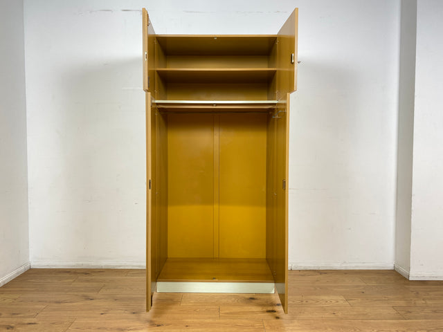 I Retro pur I Sehr schöner großer Mid-Century Kleiderschrank aus 1967 mit Aufsatz I Schrank Schlafzimmerschrank Garderobe Wardrobe Flurschrank 60er 70er Vintage DDR I