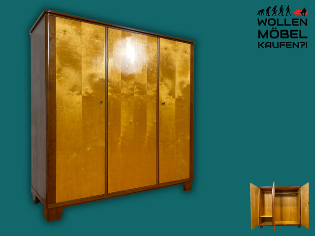 Stilvoller und gut erhaltener Mid-Century Kleiderschrank mit guter Aufteilung I Schrank Schlafzimmerschrank Wäscheschrank Wardrobe Rockabilly Vintage 50er 60er Retro I