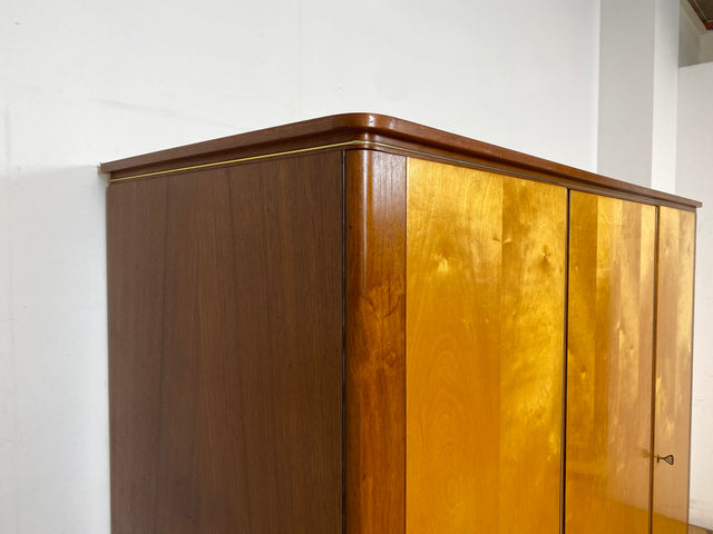 Stilvoller und gut erhaltener Mid-Century Kleiderschrank mit guter Aufteilung I Schrank Schlafzimmerschrank Wäscheschrank Wardrobe Rockabilly Vintage 50er 60er Retro I