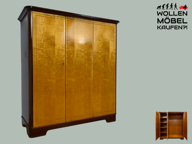 Sehr schöner und gut erhaltener Mid-Century Kleiderschrank mit perfekter Aufteilung I Schrank Schlafzimmerschrank Wäscheschrank Rockabilly Vintage 50er 60er Retro I
