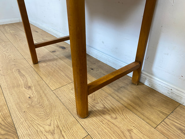 Schöne und sehr gut erhaltene Mid-Century Nähkommode aus vollem Holz mit Schubladen und Holzgriffen I Kommode Ablage Flurkommode Nähtisch Schminktisch Beistelltisch Vintage I