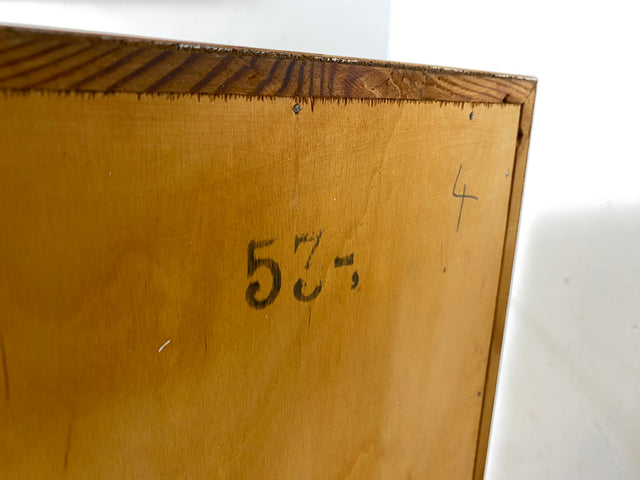Stilvolles Mid-Century Regal aus vollem Holz mit verstellb. Regalböden & neuen Metallfüßen