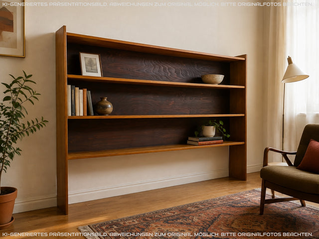 Schönes, großes und sehr gut erhaltenes Mid-Century Regal in Nussbaum