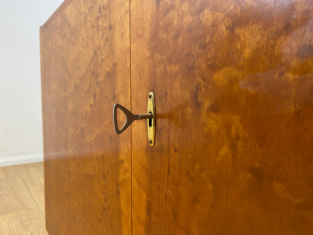 Stilvoller Mid-Century Schreibschrank mit großer Schreibklappe und Regal I Sekretär Schreibkommode Schreibtisch Bücherschrank Bücherregal Highboard Regalwand Vintage 60er I