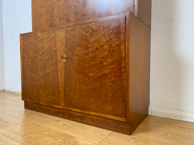 Stilvoller Mid-Century Schreibschrank mit großer Schreibklappe und Regal I Sekretär Schreibkommode Schreibtisch Bücherschrank Bücherregal Highboard Regalwand Vintage 60er I