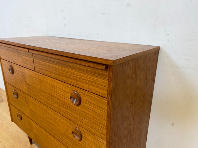 Stilvolle und sehr gut erhaltene Mid-Century Schuhkommode im skandinavischen Stil mit Schubladen & Holzgriffen I Schuhschrank Flurkommode Garderobe Flurschrank Vintage I