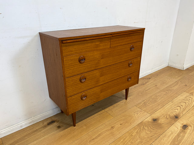 Stilvolle und sehr gut erhaltene Mid-Century Schuhkommode im skandinavischen Stil mit Schubladen & Holzgriffen I Schuhschrank Flurkommode Garderobe Flurschrank Vintage I