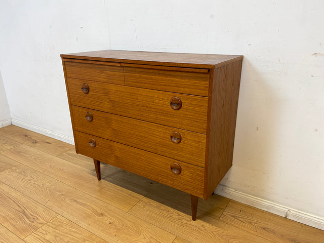 Stilvolle und sehr gut erhaltene Mid-Century Schuhkommode im skandinavischen Stil mit Schubladen & Holzgriffen I Schuhschrank Flurkommode Garderobe Flurschrank Vintage I