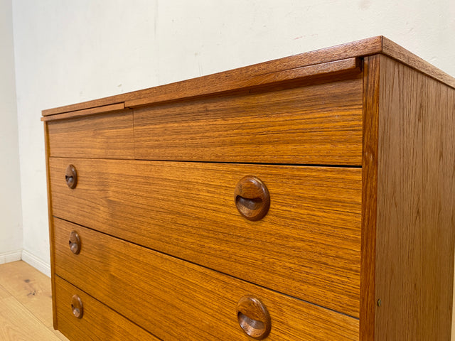 Stilvolle und sehr gut erhaltene Mid-Century Schuhkommode im skandinavischen Stil mit Schubladen & Holzgriffen I Schuhschrank Flurkommode Garderobe Flurschrank Vintage I