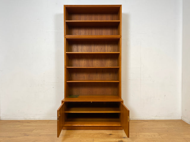 Schöner modularer Vintage Bücherschrank von Strobeck in skandinavischem Stil I Teakholz I Regal Bücherregal Holzregal Kommode Danish Design Mid-Century Vintage Teak 70er I