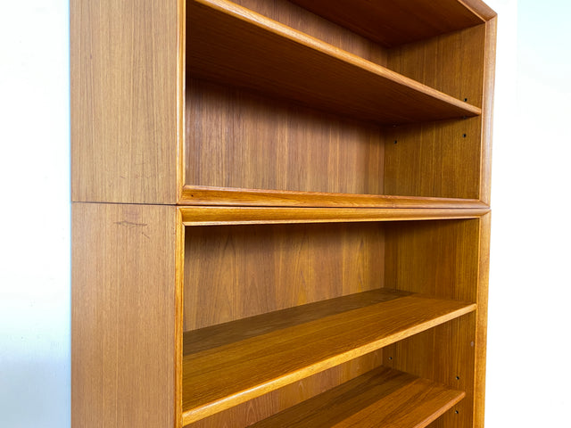 Schöner modularer Vintage Bücherschrank von Strobeck in skandinavischem Stil I Teakholz I Regal Bücherregal Holzregal Kommode Danish Design Mid-Century Vintage Teak 70er I