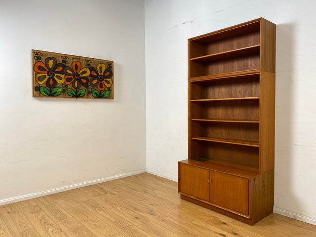 Schöner modularer Vintage Bücherschrank von Strobeck in skandinavischem Stil I Teakholz I Regal Bücherregal Holzregal Kommode Danish Design Mid-Century Vintage Teak 70er I