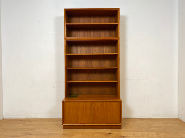 Schöner modularer Vintage Bücherschrank von Strobeck in skandinavischem Stil I Teakholz I Regal Bücherregal Holzregal Kommode Danish Design Mid-Century Vintage Teak 70er I