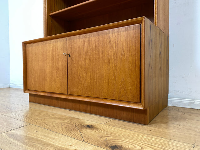 Schöner modularer Vintage Bücherschrank von Strobeck in skandinavischem Stil I Teakholz I Regal Bücherregal Holzregal Kommode Danish Design Mid-Century Vintage Teak 70er I