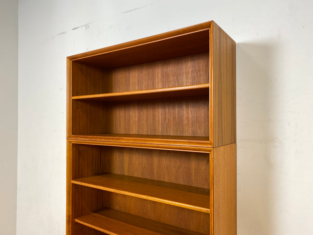 Schöner modularer Vintage Bücherschrank von Strobeck in skandinavischem Stil I Teakholz I Regal Bücherregal Holzregal Kommode Danish Design Mid-Century Vintage Teak 70er I