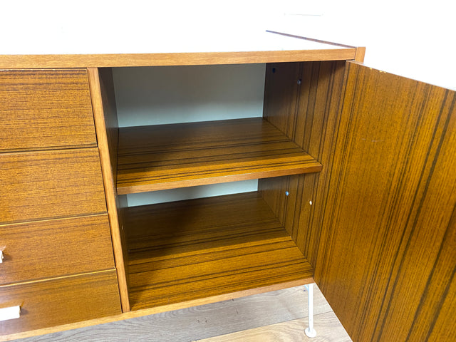Kultiges modulares DDR Stringregal mit Schreibtisch & Schubladenkommode I String Regal Regalwand Bücherschrank Sekretär Highboard Bücherregal Leitermöbel Sybille Babette Vintage Retro 70er I