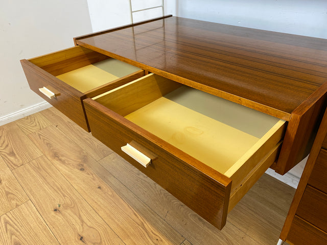 Kultiges modulares DDR Stringregal mit Schreibtisch & Schubladenkommode I String Regal Regalwand Bücherschrank Sekretär Highboard Bücherregal Leitermöbel Sybille Babette Vintage Retro 70er I