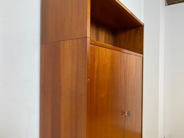 Sehr schönes modulares Mid-Century Highboard auf neuen Metallfüßen mit Regal I Schrank Bücherschrank Kommode Sideboard Geschirrschrank Wohnwand Vintage 60er Retro I