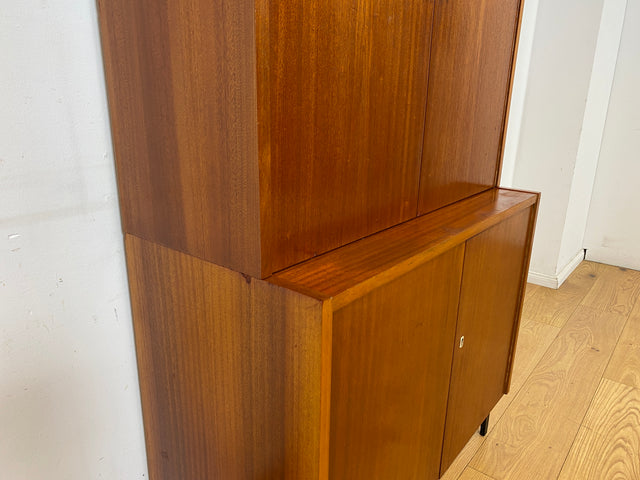 Sehr schönes modulares Mid-Century Highboard auf neuen Metallfüßen mit Regal I Schrank Bücherschrank Kommode Sideboard Geschirrschrank Wohnwand Vintage 60er Retro I