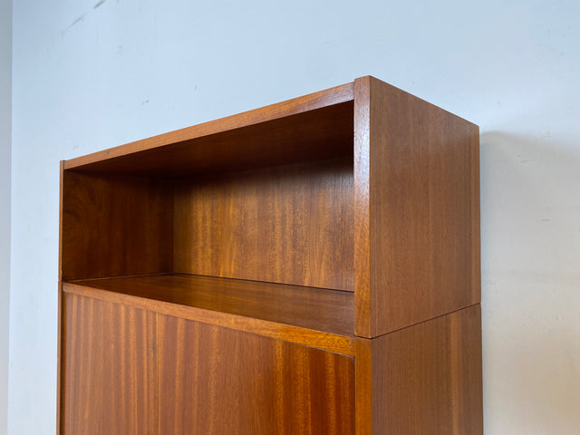 Sehr schönes modulares Mid-Century Highboard auf neuen Metallfüßen mit Regal I Schrank Bücherschrank Kommode Sideboard Geschirrschrank Wohnwand Vintage 60er Retro I
