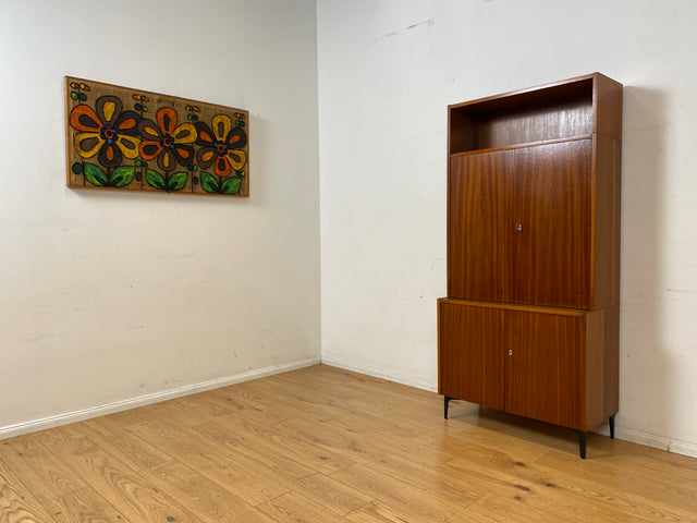 Sehr schönes modulares Mid-Century Highboard auf neuen Metallfüßen mit Regal I Schrank Bücherschrank Kommode Sideboard Geschirrschrank Wohnwand Vintage 60er Retro I