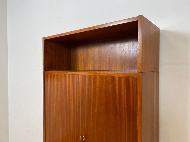 Sehr schönes modulares Mid-Century Highboard auf neuen Metallfüßen mit Regal I Schrank Bücherschrank Kommode Sideboard Geschirrschrank Wohnwand Vintage 60er Retro I
