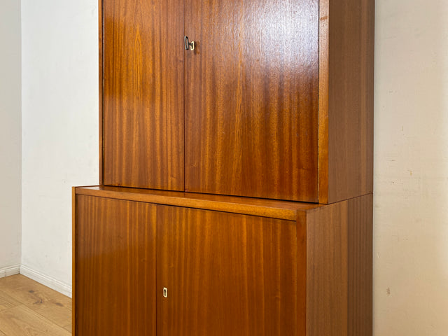 Sehr schönes modulares Mid-Century Highboard auf neuen Metallfüßen mit Regal I Schrank Bücherschrank Kommode Sideboard Geschirrschrank Wohnwand Vintage 60er Retro I