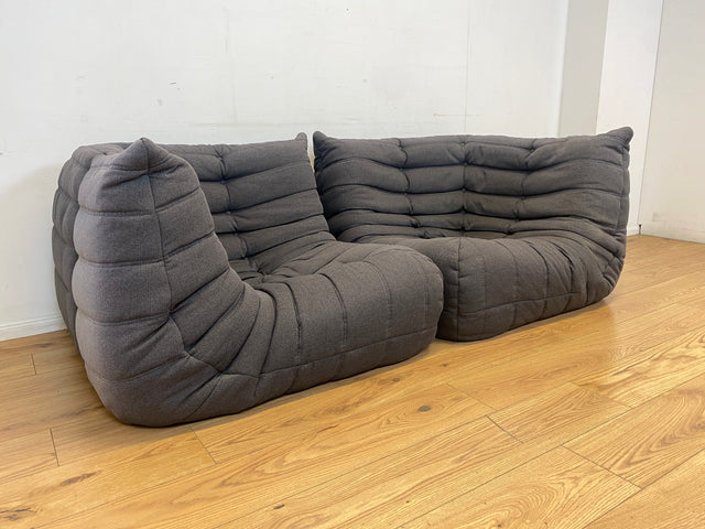 Hochwertige & sehr gut erhaltene Replica des legendären Togo Sofas I modular, äußerst gemütlich, in zeitlosem Grau I Couch Ecksofa Eckcouch Sitzgarnitur Designersofa Designercouch
