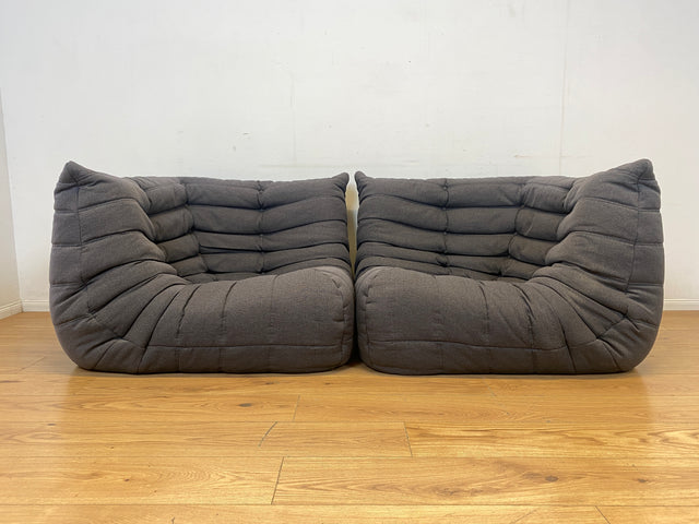 Hochwertige & sehr gut erhaltene Replica des legendären Togo Sofas I modular, äußerst gemütlich, in zeitlosem Grau I Couch Ecksofa Eckcouch Sitzgarnitur Designersofa Designercouch