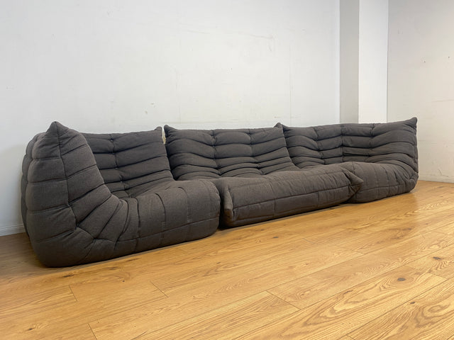 Hochwertige & sehr gut erhaltene Replica des legendären Togo Sofas I modular, äußerst gemütlich, in zeitlosem Grau I Couch Ecksofa Eckcouch Sitzgarnitur Designersofa Designercouch