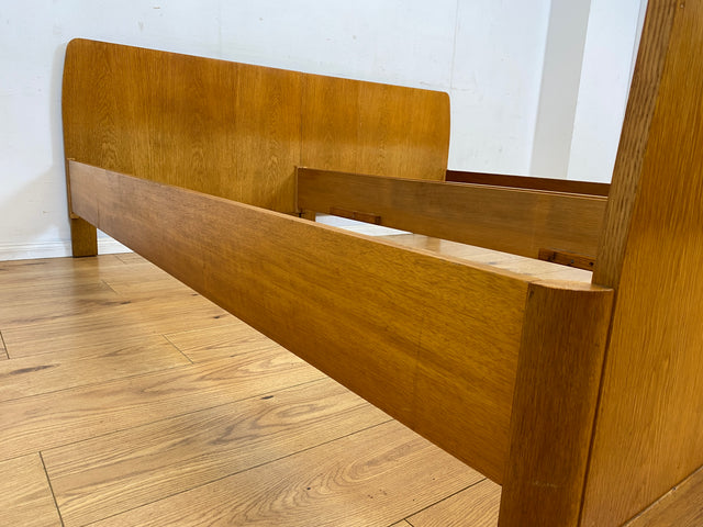Schönes & gut erhaltenes helles Mid-Century Bett in Eiche für 2 95x190 oder 190x190 Matratze